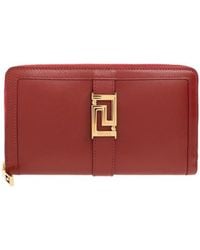 Versace - Greca-Buckle Zip Wallet - Lyst