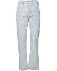 MSGM - Stitch Detailed Straight-Leg Jeans - Lyst