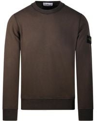 Stone Island - Logo Patch Crewneck Sweatshirt - Lyst