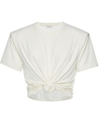 Magda Butrym - Ruched Knot Crop Top - Lyst