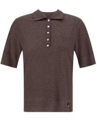 Herno - Short-Sleeved Knitted Polo Shirt - Lyst