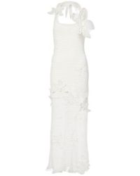Oscar de la Renta - Crochet Cotton Maxi Dress - Lyst