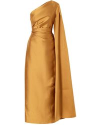 Solace London - One-Shoulder Twill Gown - Lyst