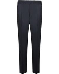 ZEGNA - Elastic Waist Straight-Leg Pants - Lyst