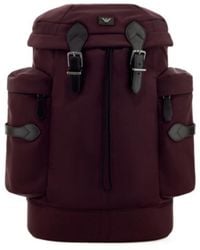 Emporio Armani - Buckled Logo Backpack - Lyst