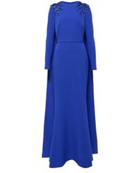 Safiyaa - Ginevra Embellished Caped Gown - Lyst