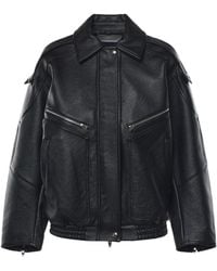 Frankie Shop - Hudson Faux-Leather Zip-Up Jacket - Lyst