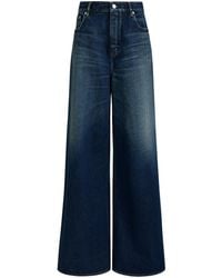 Alaïa - High-Waisted Wide-Leg Jeans - Lyst