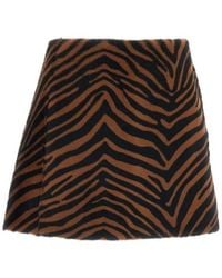 P.A.R.O.S.H. - Animal Print Mini Skirt - Lyst