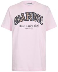Ganni - Graphic Baby Tee - Lyst