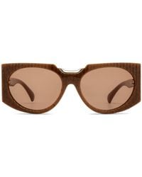 Max Mara - Oval Frame Sunglasses - Lyst