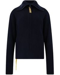 Fendi - Ribbed-Knit Zip-Up Cardigan - Lyst