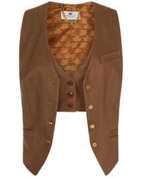 Elisabetta Franchi - Crêpe Waistcoat - Lyst