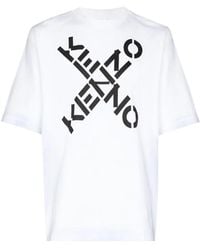 KENZO - T-Shirt With Round Neck And Short Sleeves - Lyst