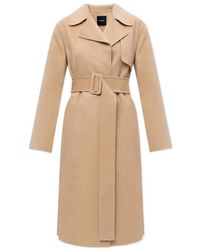 Theory - Long-Sleeved Belted Coat - Lyst