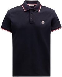Moncler - Logo Patch Short-Sleeved Polo Shirt - Lyst