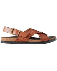 The Row - Buckle Flat Sandals - Lyst