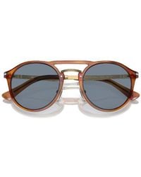Persol - Round Frame Double-Bridge Sunglasses - Lyst