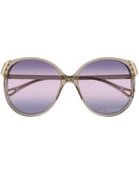 Chloé - Chlo Eyewear Oval Frame Sunglasses - Lyst
