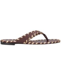 Gianvito Rossi - Braided Thong Strap Flat Sandals - Lyst