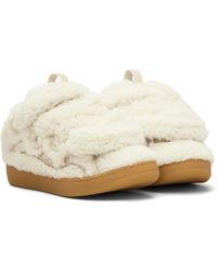 Lanvin - Curb Shearling Sneakers - Lyst