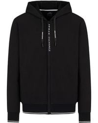 ARMANI EXCHANGE - Logo-Print Zip-Up Hoodie - Lyst