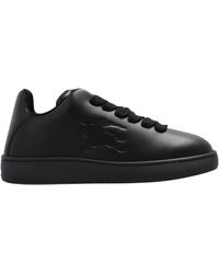 Burberry - Ekd Logo Embossed Lace-Up Sneakers - Lyst