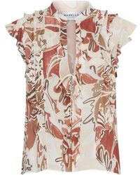 Marella - Printed Georgette Top - Lyst