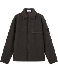 Stone Island - Comfort-Fit Snap-Front Overshirt With Chest Pocket - Lyst
