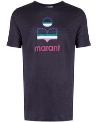 Isabel Marant - Dark Logo Round Collar Short-Sleeved T-Shirt - Lyst