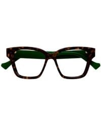 Gucci - Eyewear Rectangular Logo Glasses And Frames - Lyst
