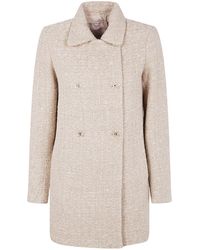 Twinset - Sequin-Embellished Double-Breasted Coat - Lyst