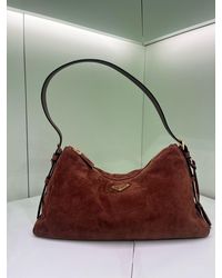 Prada - Aimèe Large Suede Shoulder Bag - Lyst