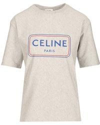 Celine - Loose T-Shirt Cotton Jersey - Lyst
