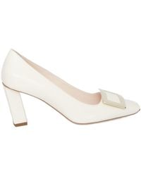 Roger Vivier - Logo Engraved Block Heel Pumps - Lyst