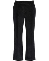 Weekend by Maxmara - Cotton Velvet Cropped Trousers - Lyst
