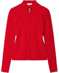 Victoria Beckham - Paneled Merino Wool-Blend Hoodie - Lyst