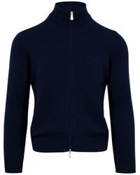 Gran Sasso - Zippered Knit Cardigan - Lyst