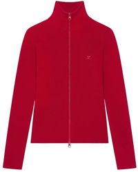 Courreges - Courrèges Zip-Up Knitted Sweater - Lyst
