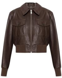 Arma - Zafira Cropped Leather Jacket - Lyst