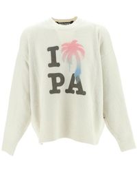 Palm Angels - I Love Pa Crewneck Knit Jumper - Lyst