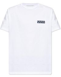 Iceberg - Checked Logo Patch T-Shirt - Lyst