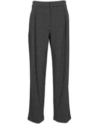 Emporio Armani - Herringbone-Pattern Straight-Leg Trousers - Lyst