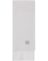 Gucci - Cashmere Scarf With Patch - Lyst