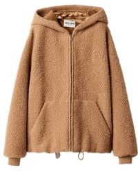 Miu Miu - Pile Hoodie Jacket - Lyst