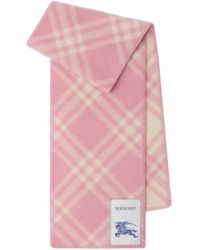 Burberry - Logo Patch Check Scarf - Lyst