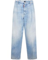 DSquared² - Wide-Leg Pleated Jeans - Lyst