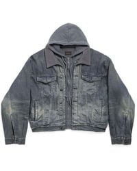 Balenciaga - Layered Lined Denim Jacket - Lyst