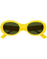 Gucci - Eyewear Oval Frame Sunglasses - Lyst