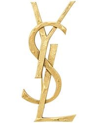 Saint Laurent - Cassandre Logo Engraved Brooch - Lyst